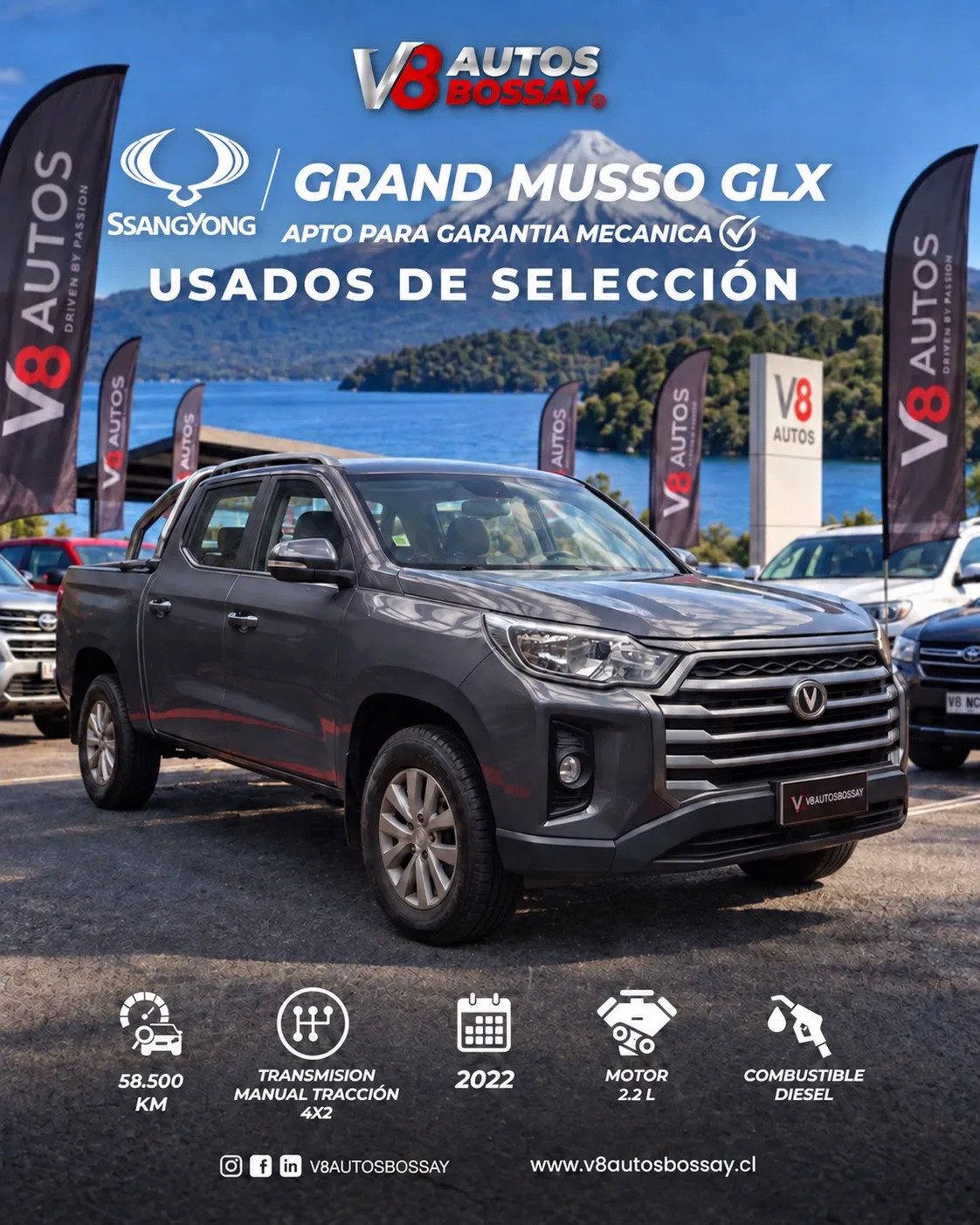 SSANGYONG MUSSO GRAND MUSSO GLX 2022  - FULL MOTOR